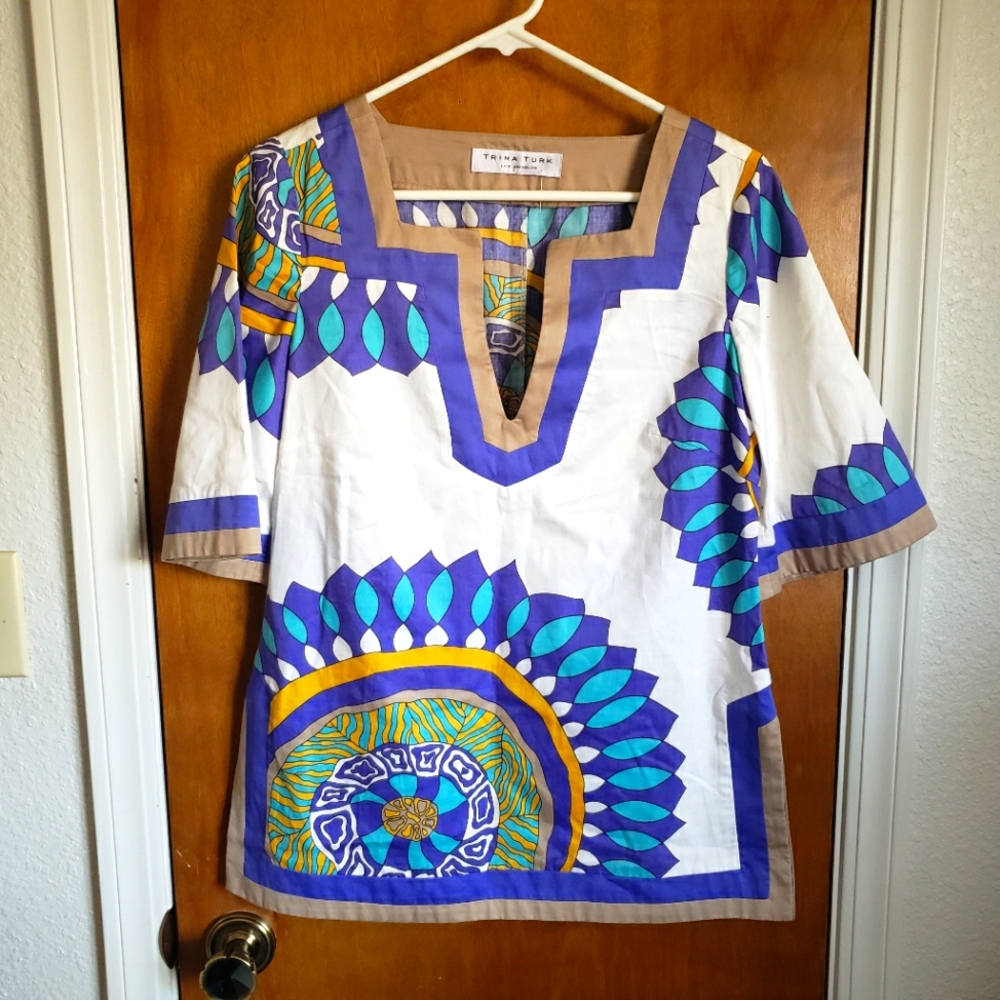 Trina Turk mandela print tunic top
